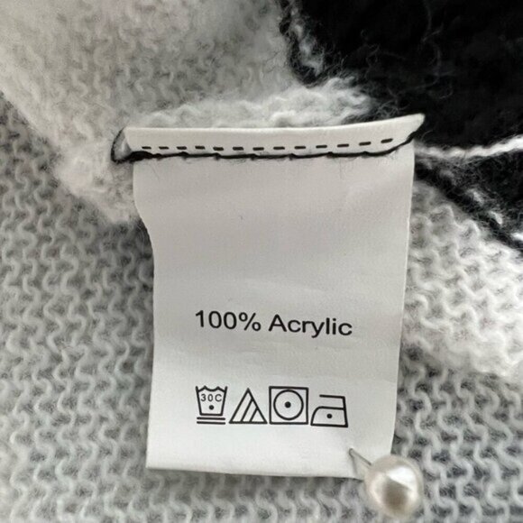 Shein Womens Sweater Dress Multicolor Striped Lace Crew Neck Long Sleeve Knit L - Picture 11 of 11